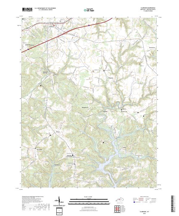 Clarkson topographic map thumbnail