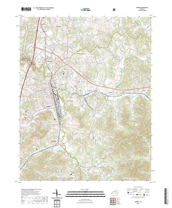 Corbin topographic map thumbnail
