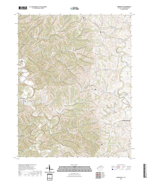 Cornishville topographic map thumbnail