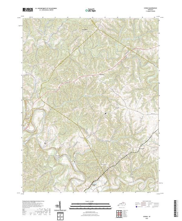 Cowan topographic map thumbnail