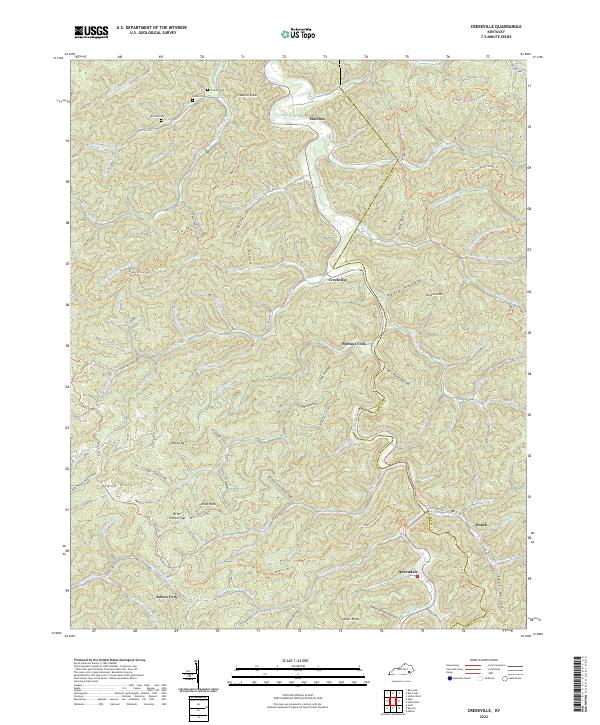 Creekville topographic map thumbnail