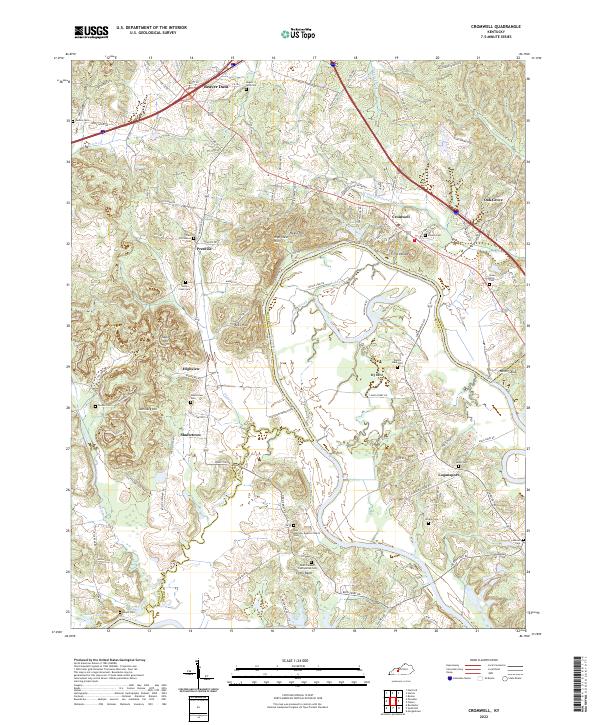 Cromwell topographic map thumbnail