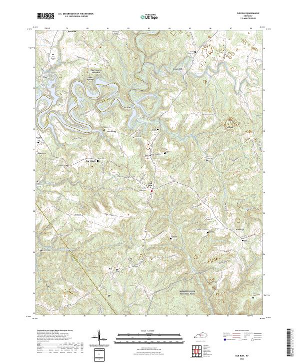 Cub Run topographic map thumbnail
