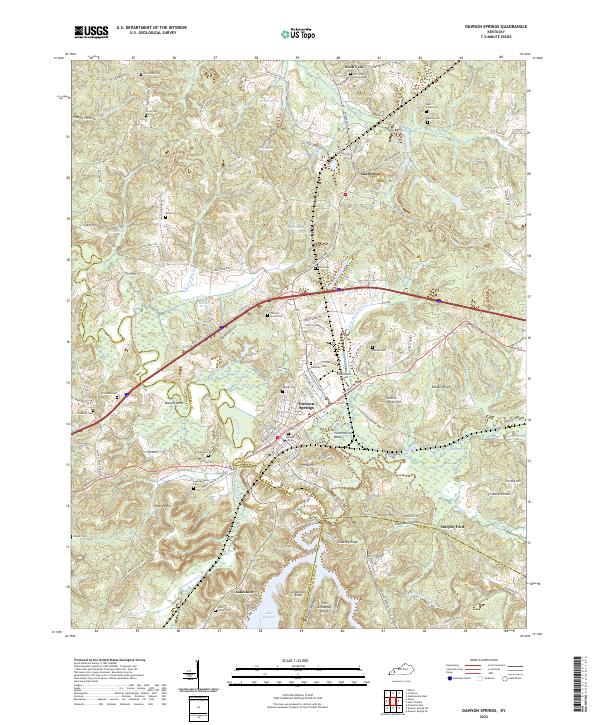 Dawson Springs topographic map thumbnail