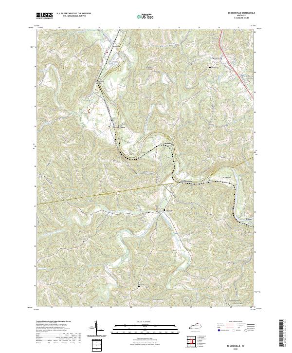 De Mossville topographic map thumbnail
