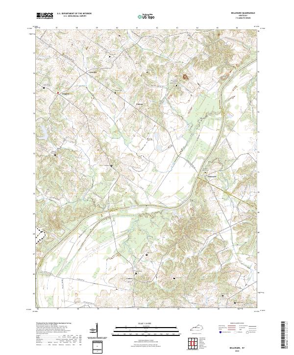 Delaware topographic map thumbnail