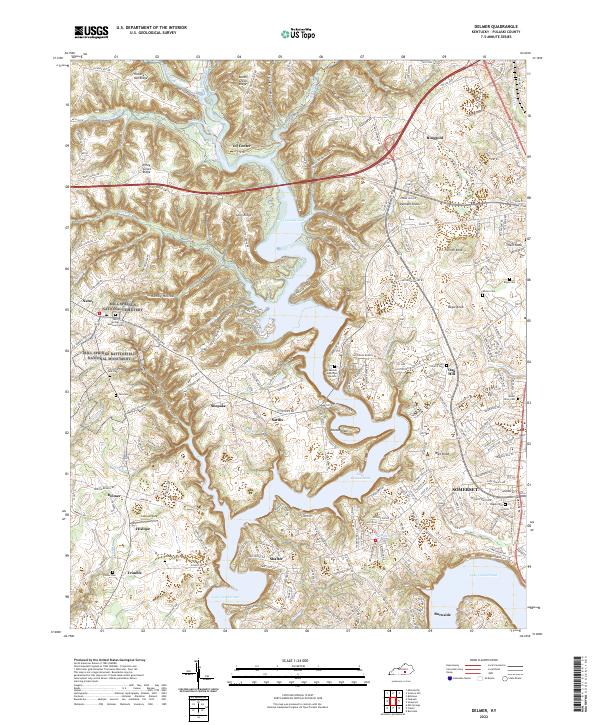 Delmer topographic map thumbnail