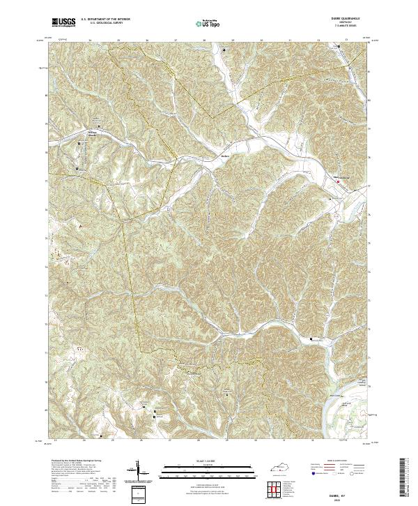 Dubre topographic map thumbnail