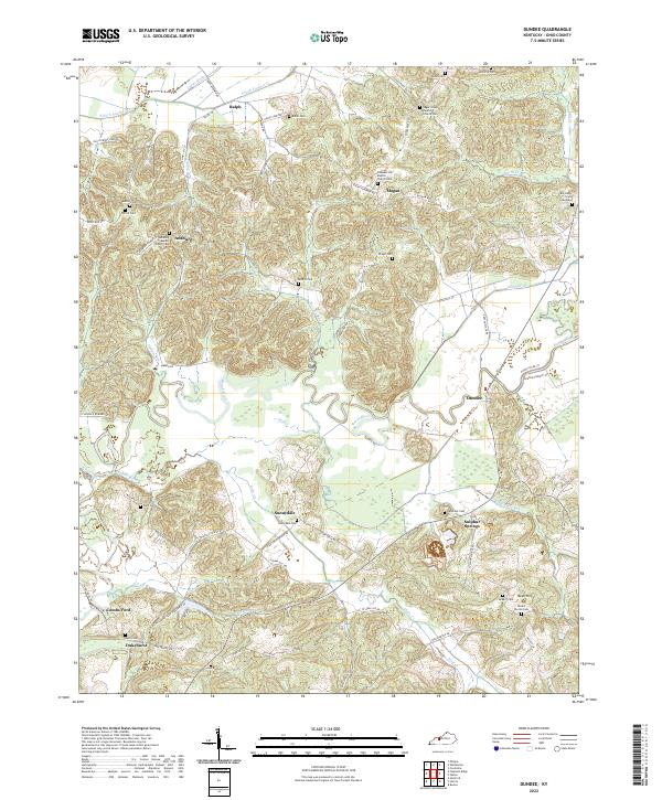 Dundee topographic map thumbnail