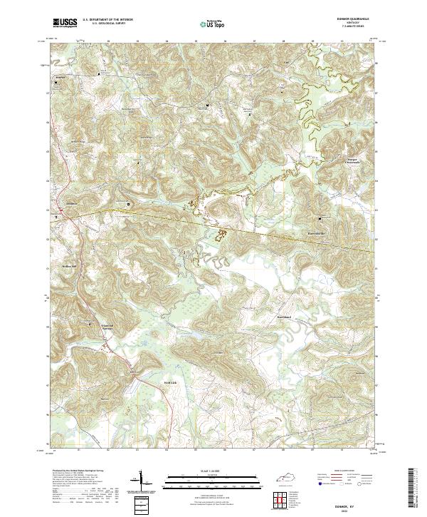 Dunmor topographic map thumbnail