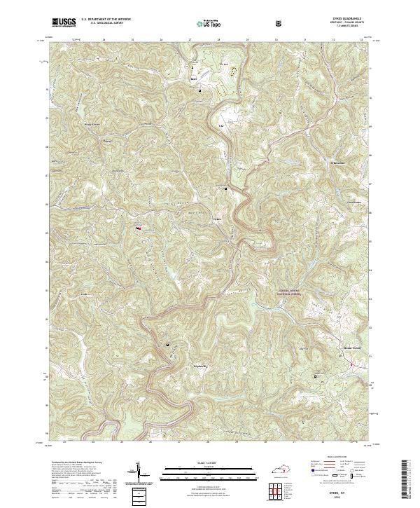 Dykes topographic map thumbnail