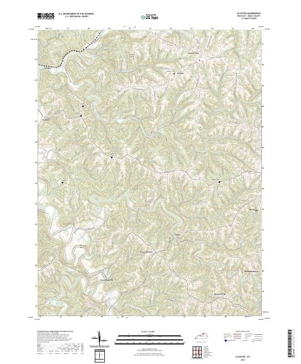 Elliston topographic map thumbnail