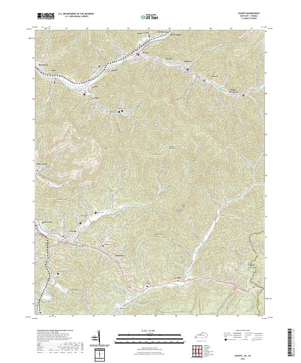 Evarts topographic map thumbnail