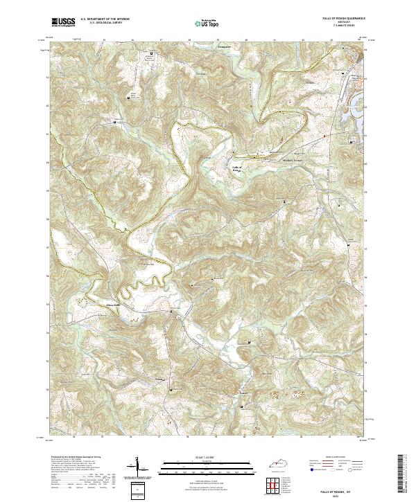 Falls of Rough topographic map thumbnail