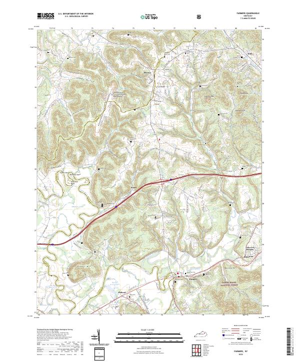 Farmers topographic map thumbnail