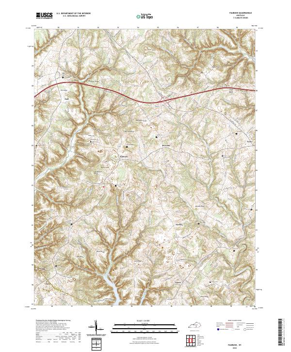 Faubush topographic map thumbnail