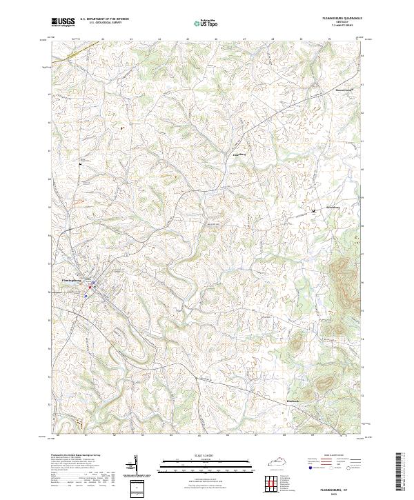 Flemingsburg topographic map thumbnail