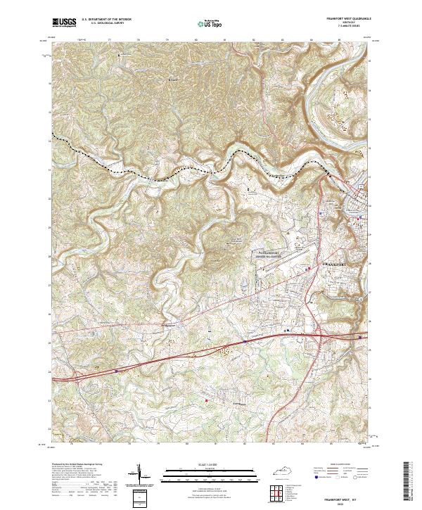 Frankfort West topographic map thumbnail