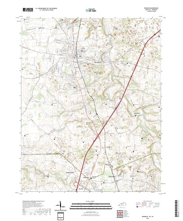Franklin topographic map thumbnail