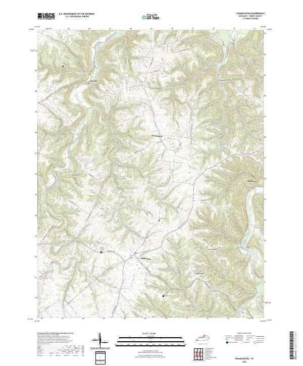 Franklinton topographic map thumbnail