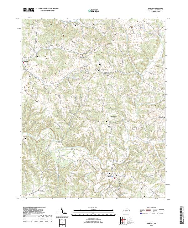 Gamaliel topographic map thumbnail