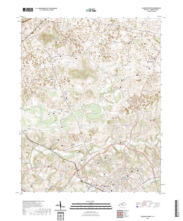 Glasgow North topographic map thumbnail