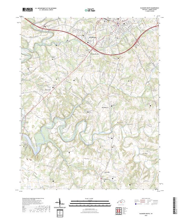 Glasgow South topographic map thumbnail