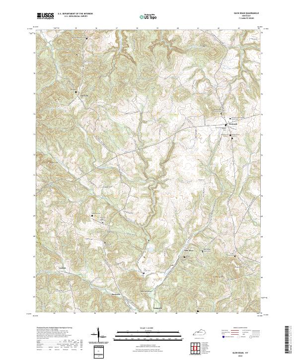 Glen Dean topographic map thumbnail