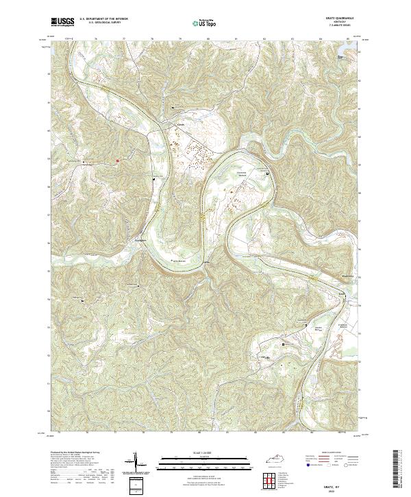 Gratz topographic map thumbnail