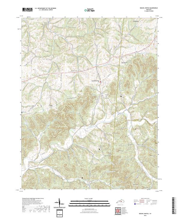 Gravel Switch topographic map thumbnail