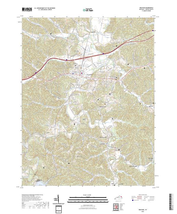 Grayson topographic map thumbnail