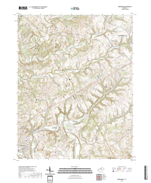 Greensburg topographic map thumbnail