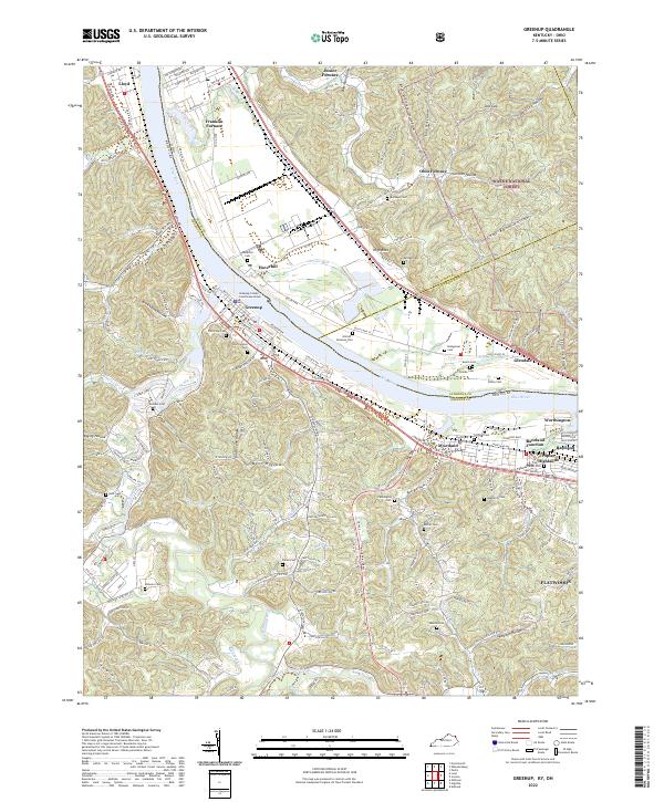 Greenup topographic map thumbnail