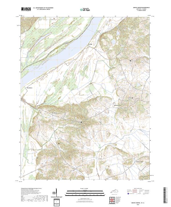 Grove Center topographic map thumbnail