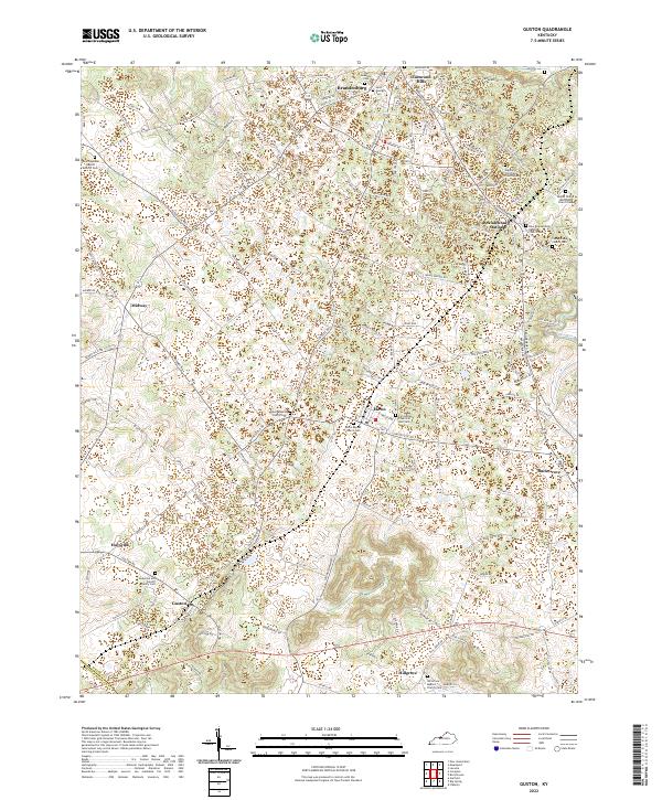 Guston topographic map thumbnail