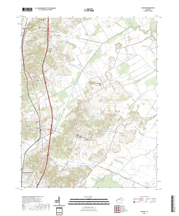 Hanson topographic map thumbnail