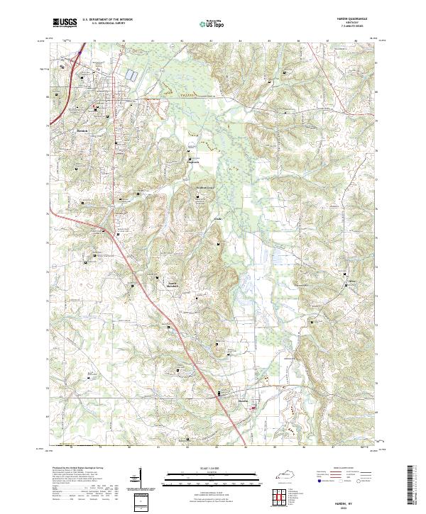 Hardin topographic map thumbnail