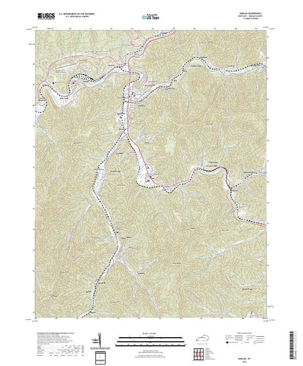 Harlan topographic map thumbnail