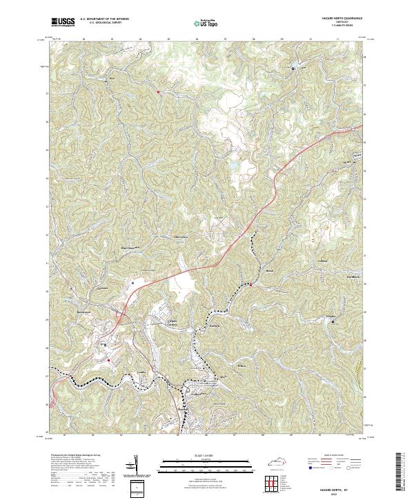 Hazard North topographic map thumbnail