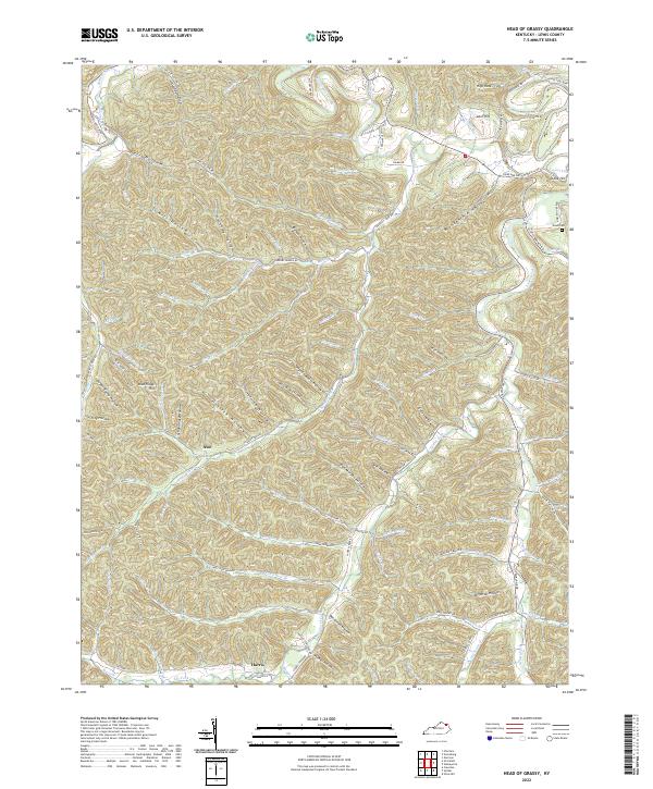 Head of Grassy topographic map thumbnail