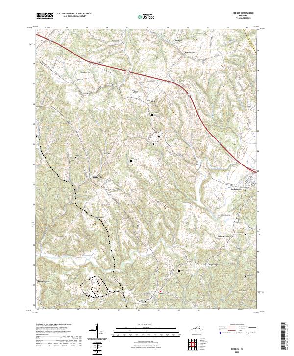 Hedges topographic map thumbnail