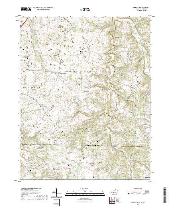 Hickory Flat topographic map thumbnail