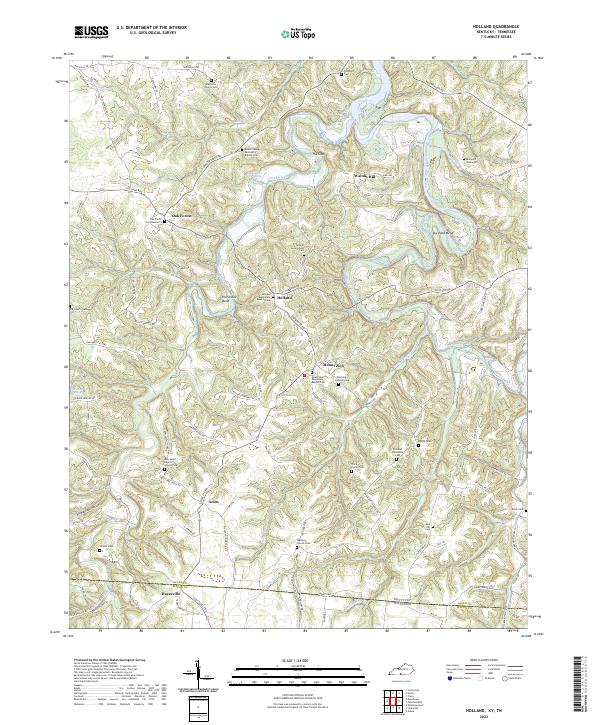 Holland topographic map thumbnail
