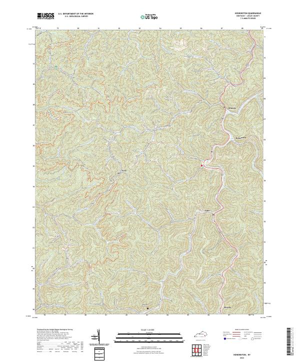 Hoskinston topographic map thumbnail