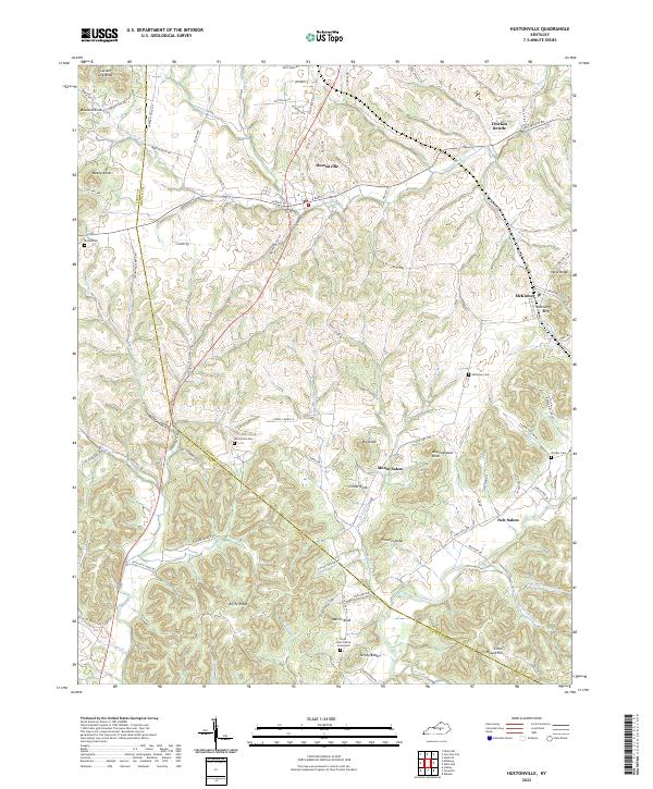 Hustonville topographic map thumbnail