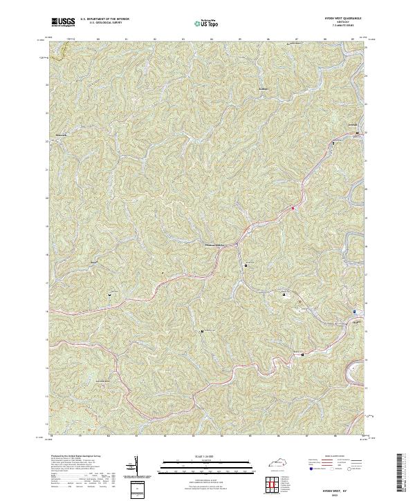 Hyden West topographic map thumbnail