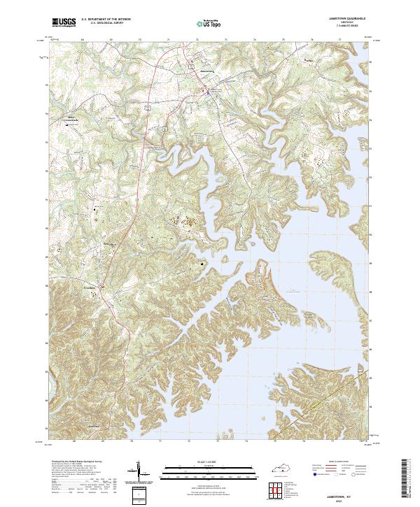 Jamestown topographic map thumbnail