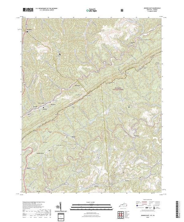 Jenkins East topographic map thumbnail