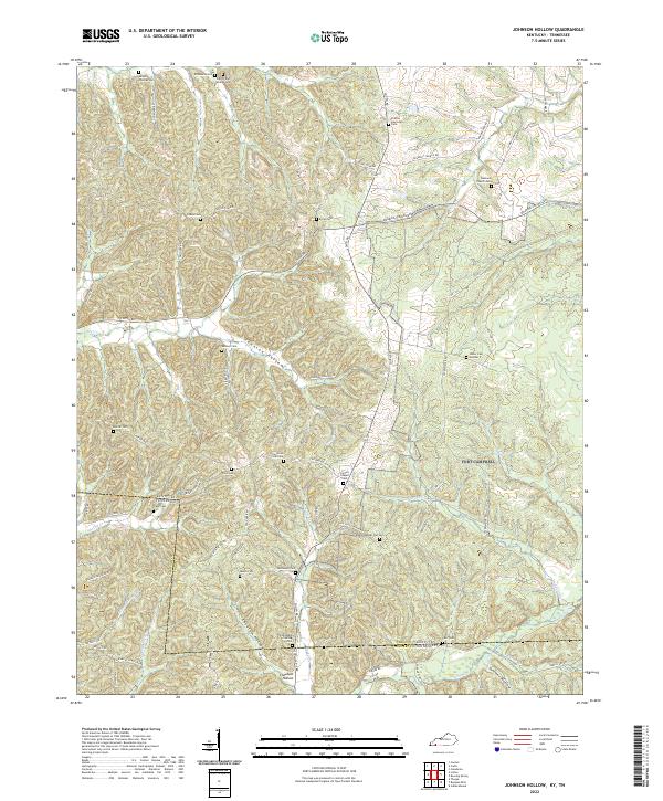 Johnson Hollow topographic map thumbnail