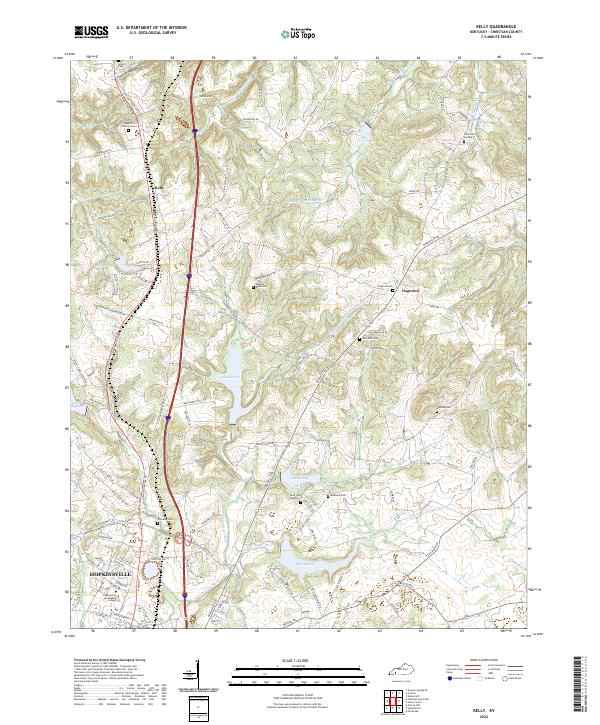 Kelly topographic map thumbnail